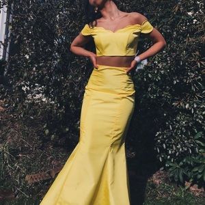Daffodil yellow prom dress, dry cleaned, US size 4 (fits like a 2).